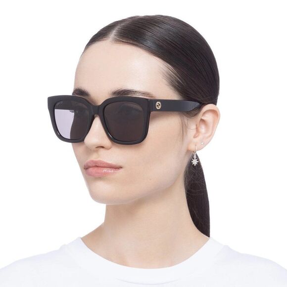 NEW Gucci GG1338S 001 Black Green Grey Square Women Sunglasses main image 6